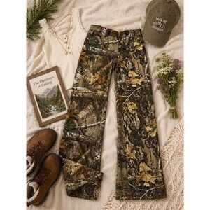 Rustic Ridge Realtree Camo Pants Womens Small Straight Leg Forest Camouflage